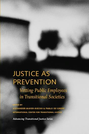 Justice as Prevention | Columbia University Press